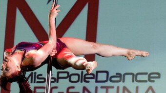 Pole Dancers showcase their skills in Buenos Aires, Argentina 