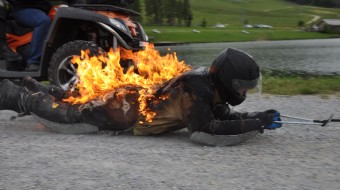 Daredevil stuntman Joe Toedtling conquers his latest ‘fiery’ stunt in Austria